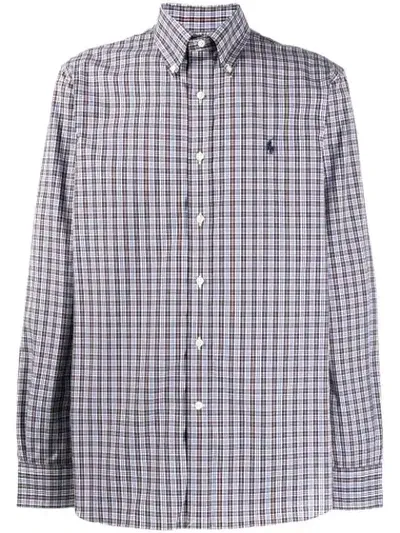 Polo Ralph Lauren Plaid Print Shirt In Brown