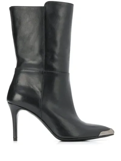 Albano Toe Cap Boots In Black