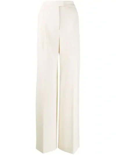 Alberta Ferretti Palazzo Pants In White