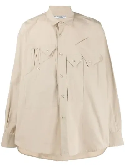 Katharine Hamnett Oversized-hemd Mit Taschen In Neutrals