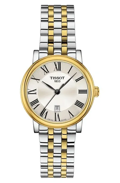 Tissot Women's Swiss Bellissima Small Lady Two-tone Stainless Steel Bracelet Watch 26mm In Two Tone