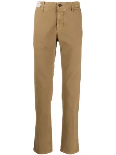 Incotex Slim Fit Chinos In Neutrals