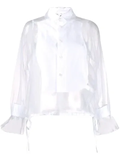 Comme Des Garçons Layered Shirt In White