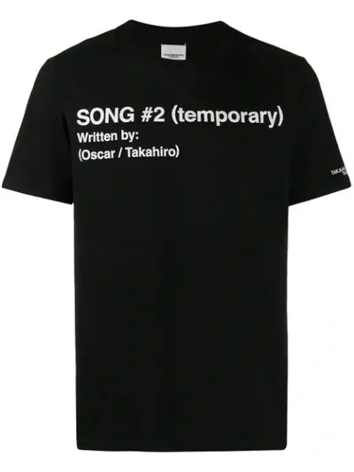 Takahiromiyashita The Soloist Logo Printed T-shirt In Black