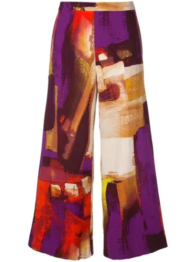 Natori Printed Trousers In Purple