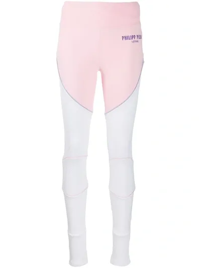 Philipp Plein Geometric Jogging Leggings In Pink