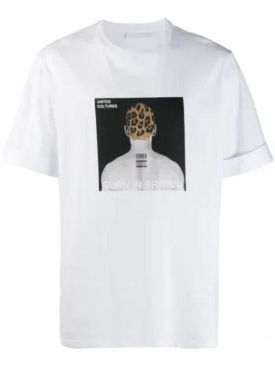 Neil Barrett Born In Britain T-shirt In White