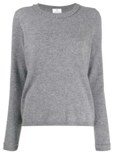 Allude Round Neck Sweater In Grey