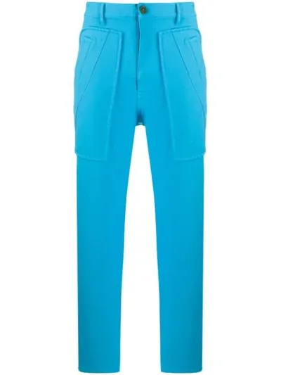 Comme Des Garçons Shirt Wide-leg Cargo Trousers In Blue