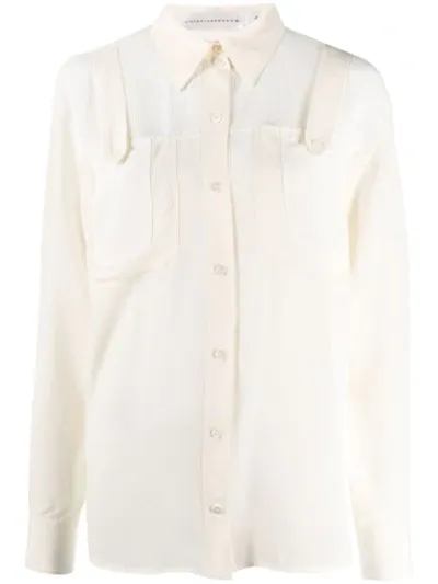 Victoria Beckham Contrast Patch Pocket In White