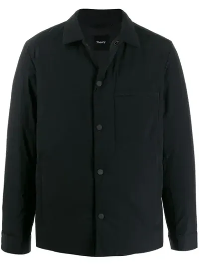 Theory Button-up Jacket In Black