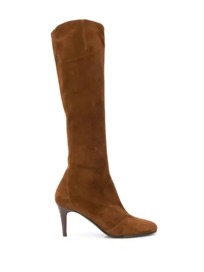 Michel Vivien Edge Suede Boots In Brown