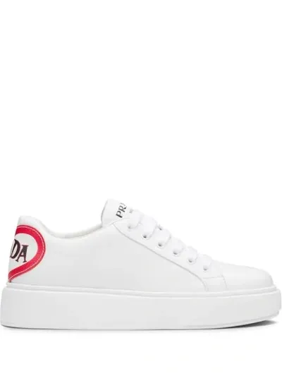 Prada Heart-shaped Sneakers In White