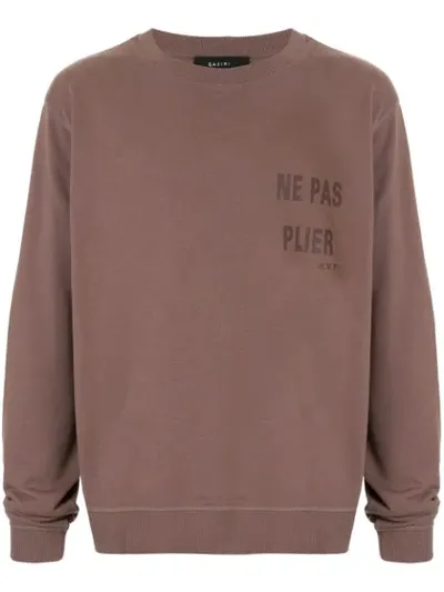 Qasimi Ne Pas Plier Sweatshirt In Brown