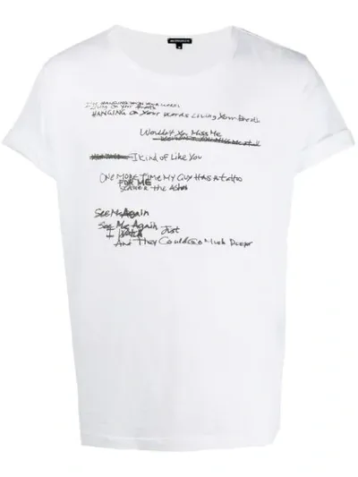 Ann Demeulemeester Printed T-shirt In White