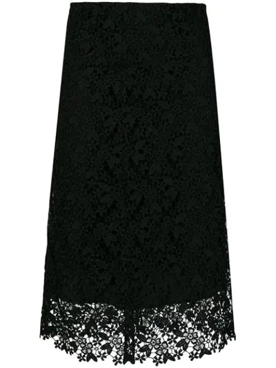 Joseph Wini Guipure Lace Pencil Skirt In Black