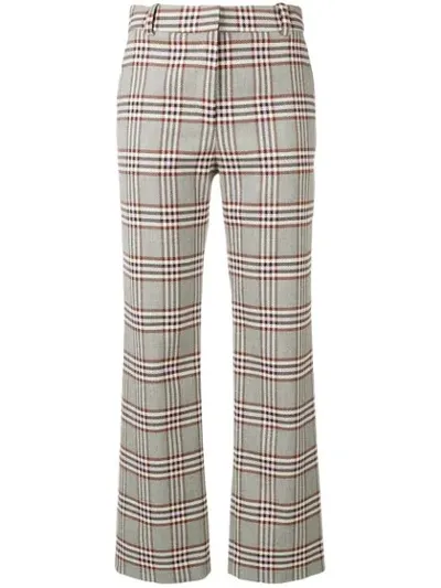 Derek Lam 10 Crosby Plaid Trousers In Grey