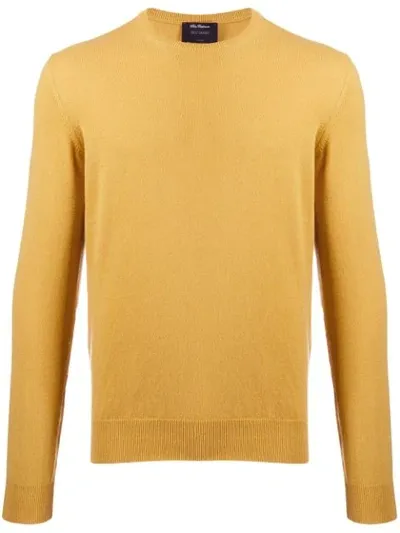 Dell'oglio Crew-neck Cashmere Sweater In Yellow