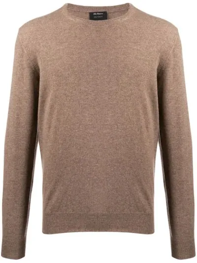 Dell'oglio Crew-neck Cashmere Jumper In Neutrals