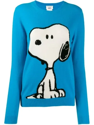 Chinti & Parker Snoopy Print Jumper In Blue