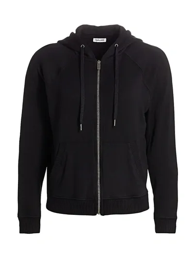 Splendid Super Soft French Terry Hoodie In Black