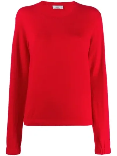 Closed Relaxed-fit Crew Neck Jumper In Red