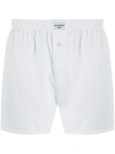 Msgm Logo Patch Boxers In White