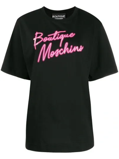 Boutique Moschino Black Cotton T-shirt