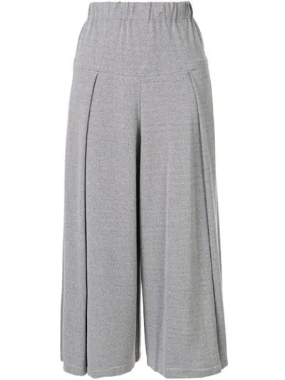 Issey Miyake Washi Cropped Trousers In Grey