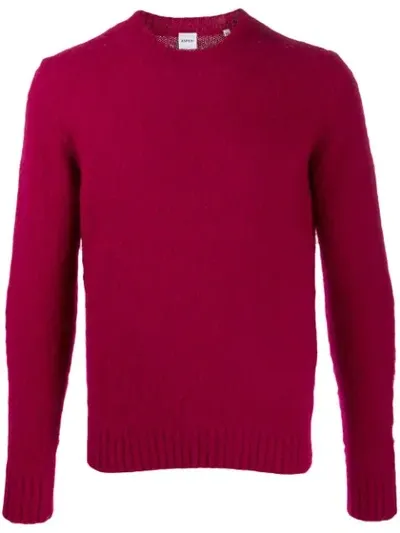 Aspesi Slim-fit Crew Neck Jumper In Red