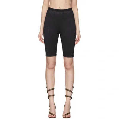 Mugler Compression Biker Shorts In 1999 Black