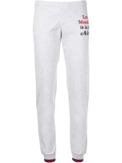 Love Moschino Love Is In The Air Track Pants In Grey