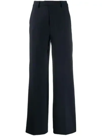 Closed Wide Leg Trousers In Blue