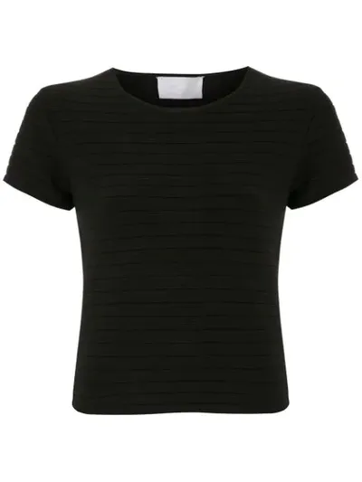 Andrea Bogosian Short Sleeved Knit Blouse In Black