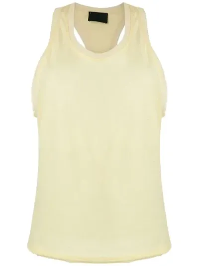 Andrea Bogosian Racerback Blouse In Yellow