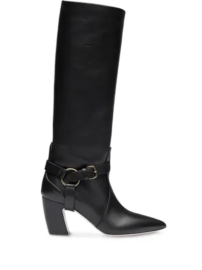 Miu Miu Stiefel Mit Schnalle In Black