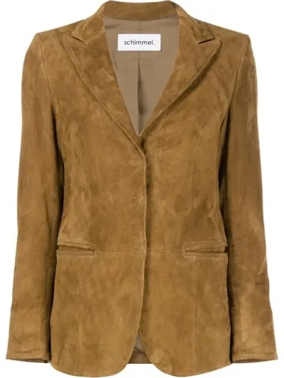 Sylvie Schimmel Single-breasted Fitted Blazer In Brown