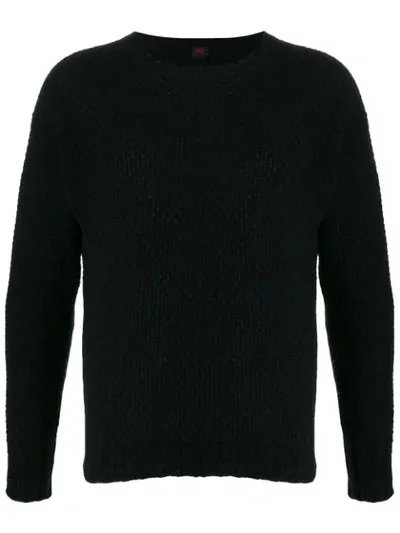 Mp Massimo Piombo Slim-fit Crew-neck Jumper In Blue