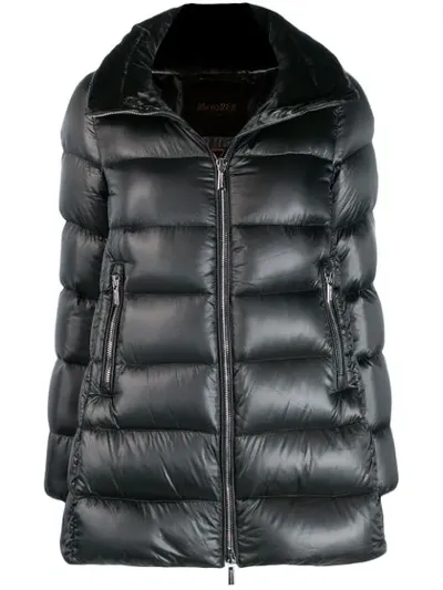 Moorer Hooded Padded Jacket In Grey