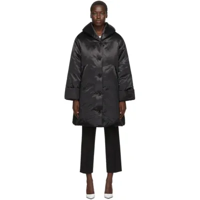 Mm6 Maison Margiela Oversized Long Down Jacket In 900 Black