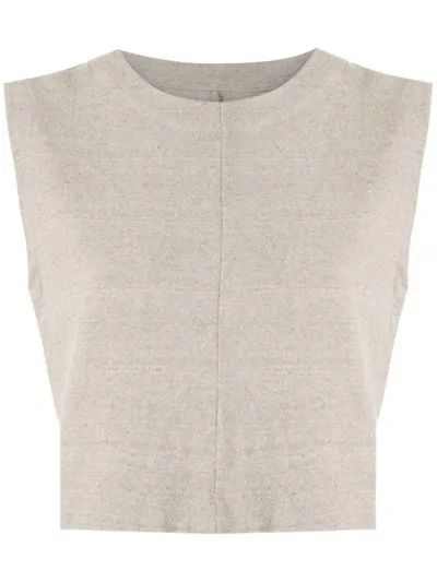 Osklen Rustic Eco Cropped Top In Neutrals