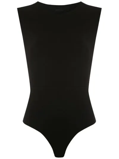 Osklen Open Side Bodysuit In Black