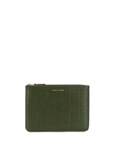 Comme Des Garçons Brick Line Purse In Green