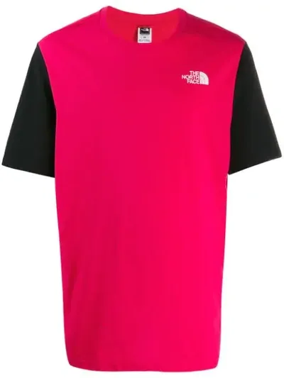 The North Face Two-tone Logo T-shirt In Pink