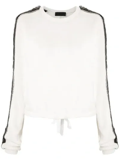 Andrea Bogosian Sequinned Peyton Sweatshirt In White