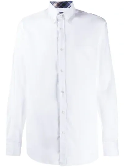 Paul & Shark Long Sleeved Cotton Shirt In White