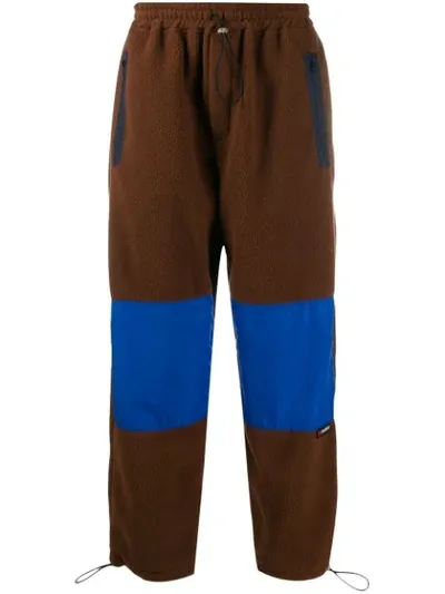 Lc23 Colour Block Track Pants In Brown