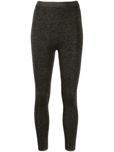 Sandro Pull-on Glitter Leggings In Black