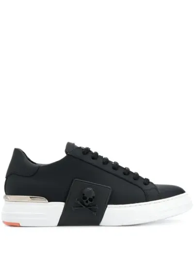 Philipp Plein Statement Low-top Sneakers In Black