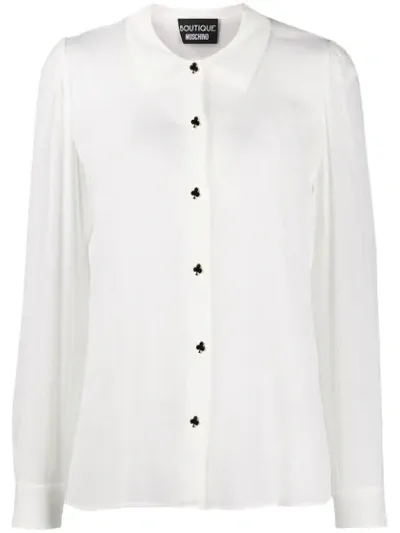 Boutique Moschino Embellished Buttons Shirt In White